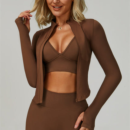 The Empower Jacket Sports Bra Shorts 3-Piece Set