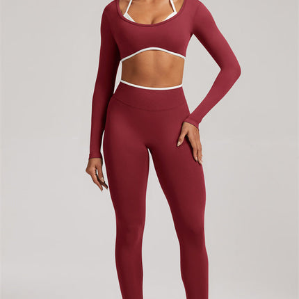 The Elevate Long Sleeve Crop top Leggings 2-Piece Set