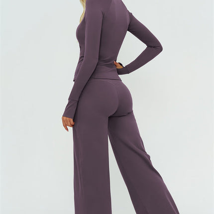 The Twirl Zip Jacket New Straight Leg Pants 2-Piece Set