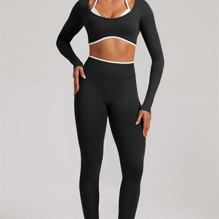 The Elevate New Long Sleeve Crop top Leggings 2-Piece Set