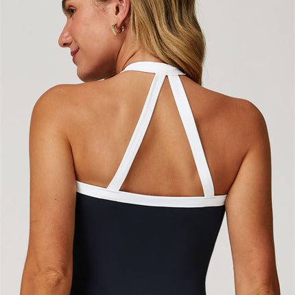 The Quest Cross Back Crop Top Flared Leggings 2-Piece Set