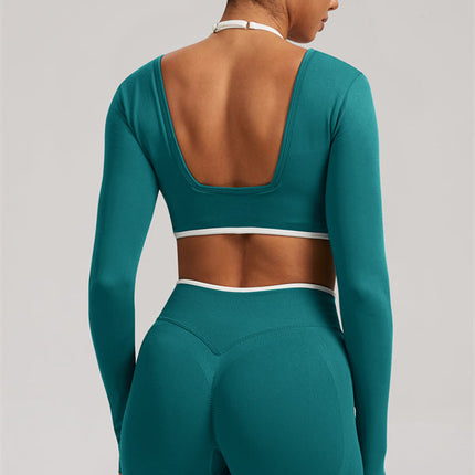 The Elevate Long Sleeve Crop top Leggings 2-Piece Set