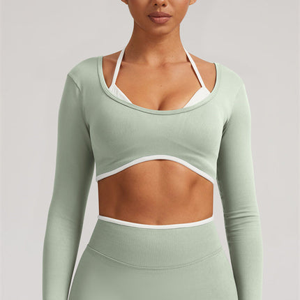 The Elevate New Long Sleeve Crop top Leggings 2-Piece Set