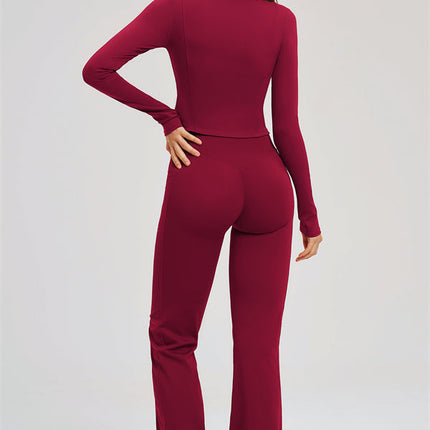 The Sizzle Zip Jacket Flared Leggings 2-Piece Set