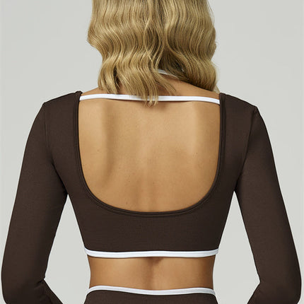 The Prime Line Long Sleeve Crop Top Leggings 2-Piece Set