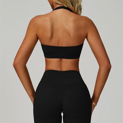 The Bold Halter Sports Bra Flared Leggings 2-Piece Set