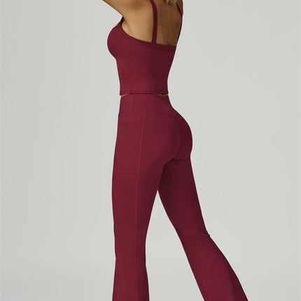 The Flourish Crop Tank Flared Leggings 2-Piece Set