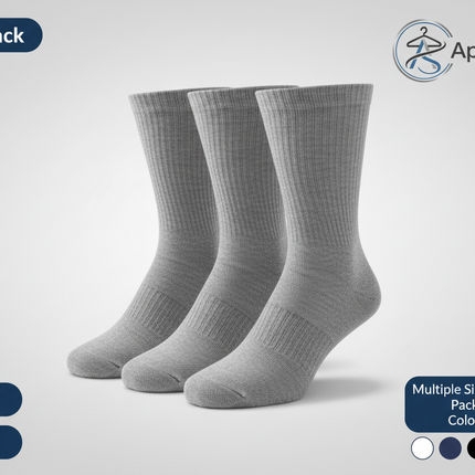 Diabetic Crew Socks Non-Binding Cotton Health Circulatory for Men and Women Multi-Pack 9-15