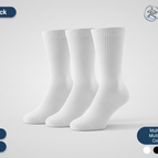 White / Size 9-11 / 3 Pair
