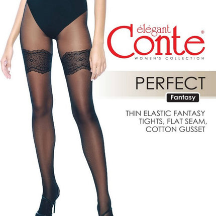 Conte Perfect 30 Den - Fantasy Women's Tights with imitation stockings (19С-107СП)