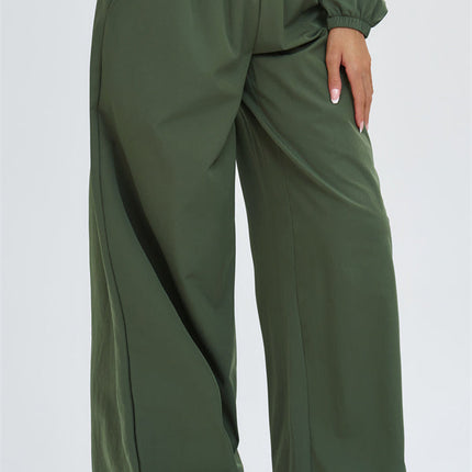 The Svelte UV protection Crop Hoodie Sweatpants 2-Piece Set