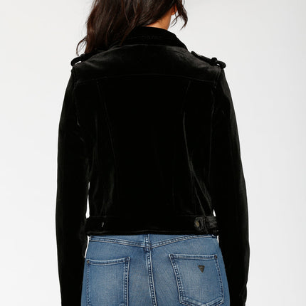 30281 Black Velvet Moto Jacket