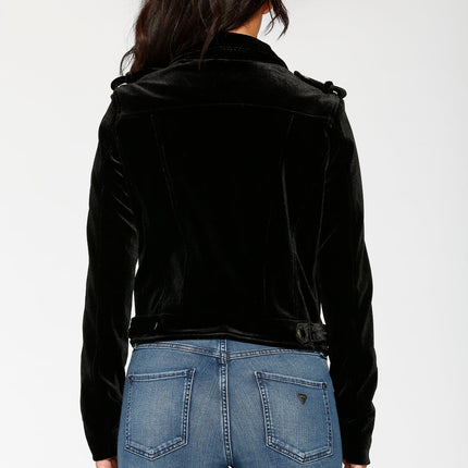30281 Black Velvet Moto Jacket