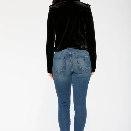 30281 Black Velvet Moto Jacket