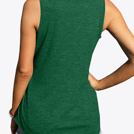 Curved Hem Square Neck Women Tank