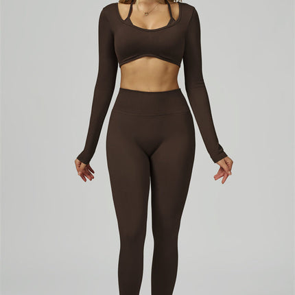 The Prime Long Sleeve Crop Top Leggings 2-Piece Set