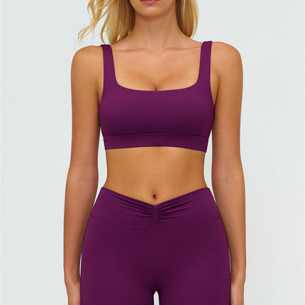 The Lushness V-Back Sports Bra Flared Leggings 2-Piece Set