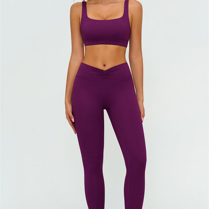 The Lushness V-Back Sports Bra Leggings 2-Piece Set