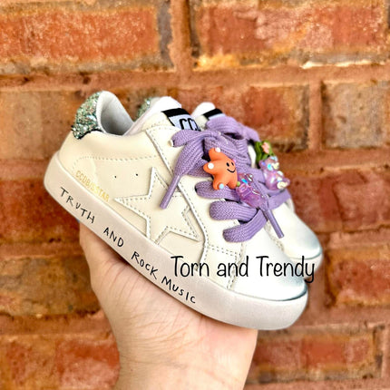 White Star with Purple Laces