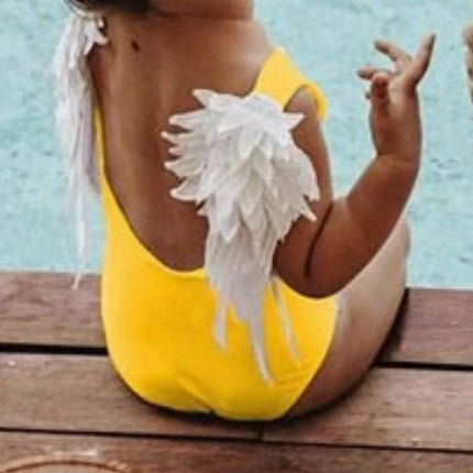 Backless Wide Strap Parent-Child Swimwear