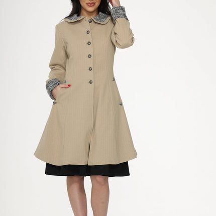 34520 Camel Swing Coat