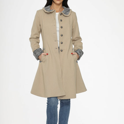 34520 Camel Swing Coat