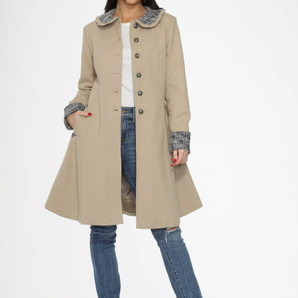 34520 Camel Swing Coat
