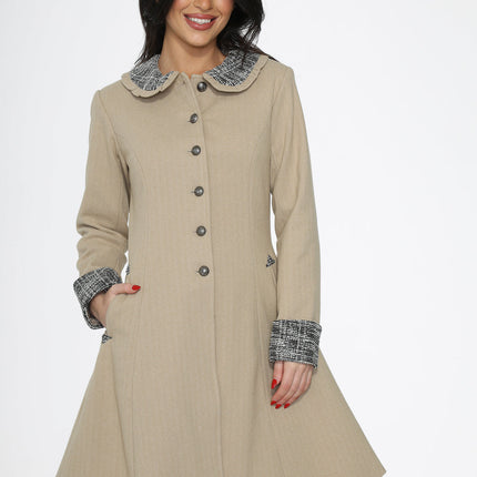 34520 Camel Swing Coat