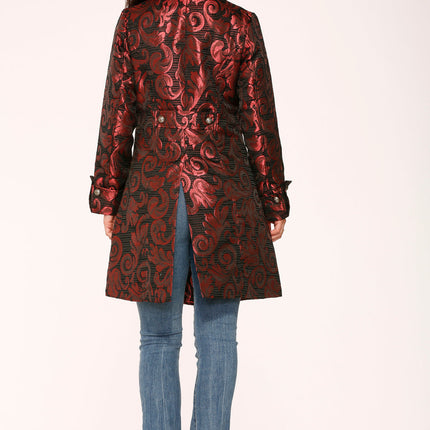 34650 Red Brocade Women's Coat