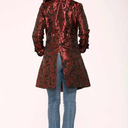 34650 Red Brocade Women's Coat