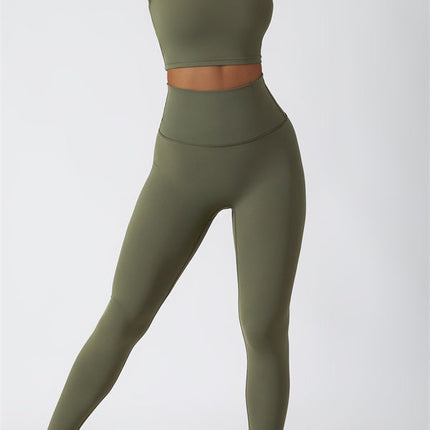 The Seraphine Halter Crop Top Leggings 2-Piece Set