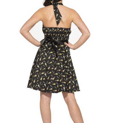 6376 Violin Vixen Mini Dress in Black
