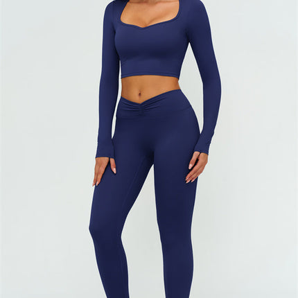 The Lushness Long Sleeve Crop top Leggings 2-Piece Set