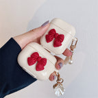 Beige Red Bow Shell / AirPods 3