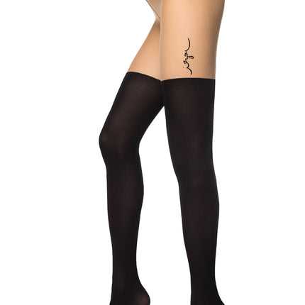 Conte Lovely 60 Den - Fantasy Opaque Women's Tights stockings imitation with a tattoo design (18С-11СП)