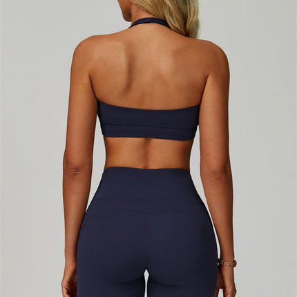 The Bold Halter Sports Bra Flared Leggings 2-Piece Set