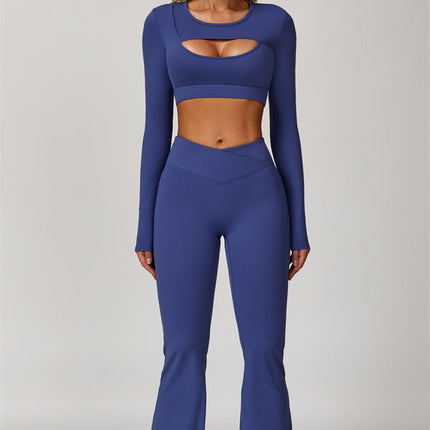 The Lavish Long Sleeve Cut-out Crop Top