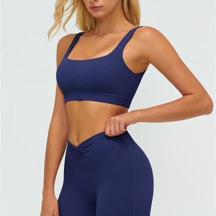The Lushness V-Back Sports Bra Flared Leggings 2-Piece Set