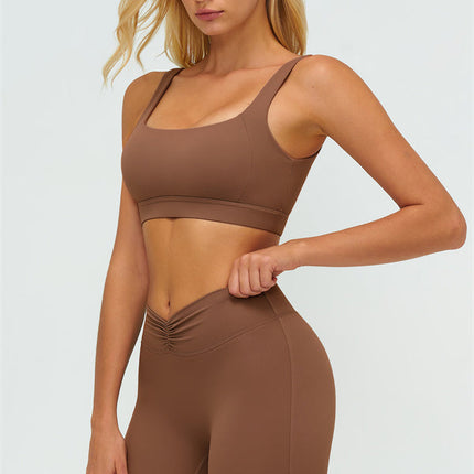 The Lushness V-Back Sports Bra Flared Leggings 2-Piece Set