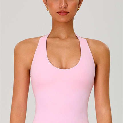 The Solid Halter Tank Top Leggings 2-Piece Set