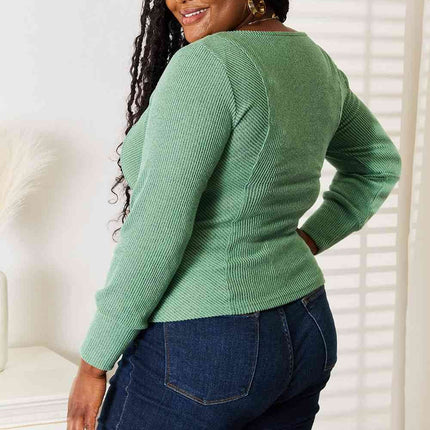 Basic Bae Scoop Neck Long Sleeve Women Top