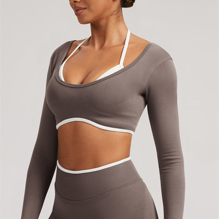 The Elevate New Long Sleeve Crop top Leggings 2-Piece Set