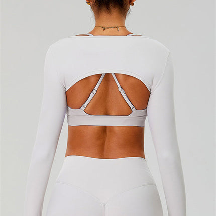 The Ember Sports Bra Crop Top Flared Leggings 3-Piece Set