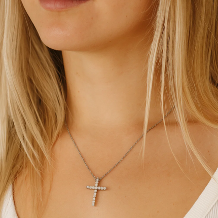 Faith Cubic Zirconia Cross Necklaces