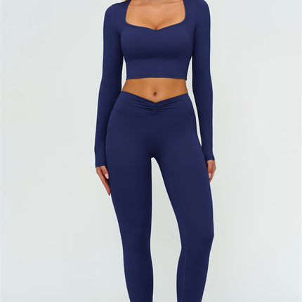 The Lushness Long Sleeve Crop top Leggings 2-Piece Set
