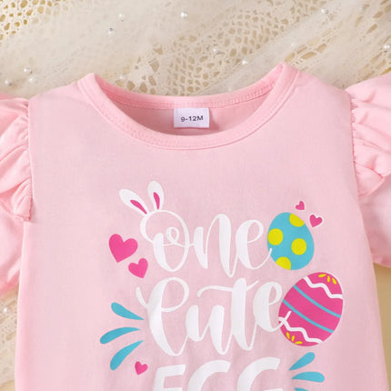 Children's Ruffled Graphic Bodysuit and Skirt Set