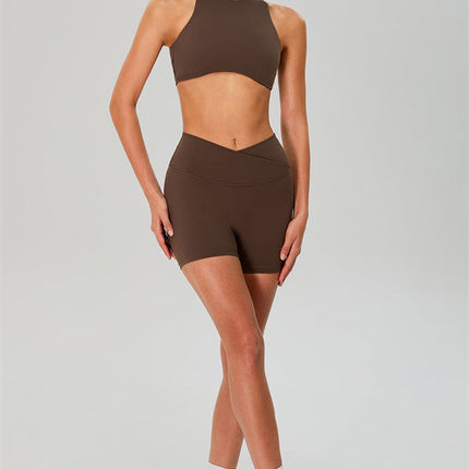 The Jewel Crop Top Crossover Shorts 2-Piece Set