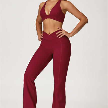 The Glacier Sports Bra Flared Leggings 2-Piece Set