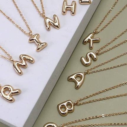 BALLOON BUBBLE PERSONALIZED INITIAL NECKLACE | 80N108