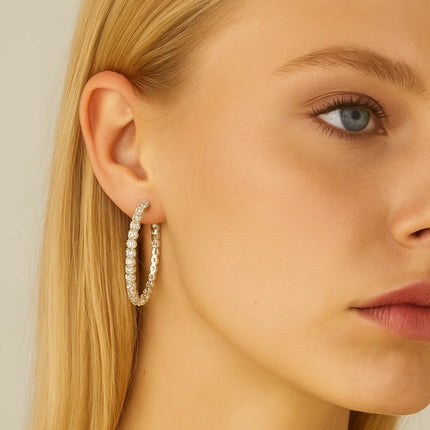 Crystal Hoop Earrings